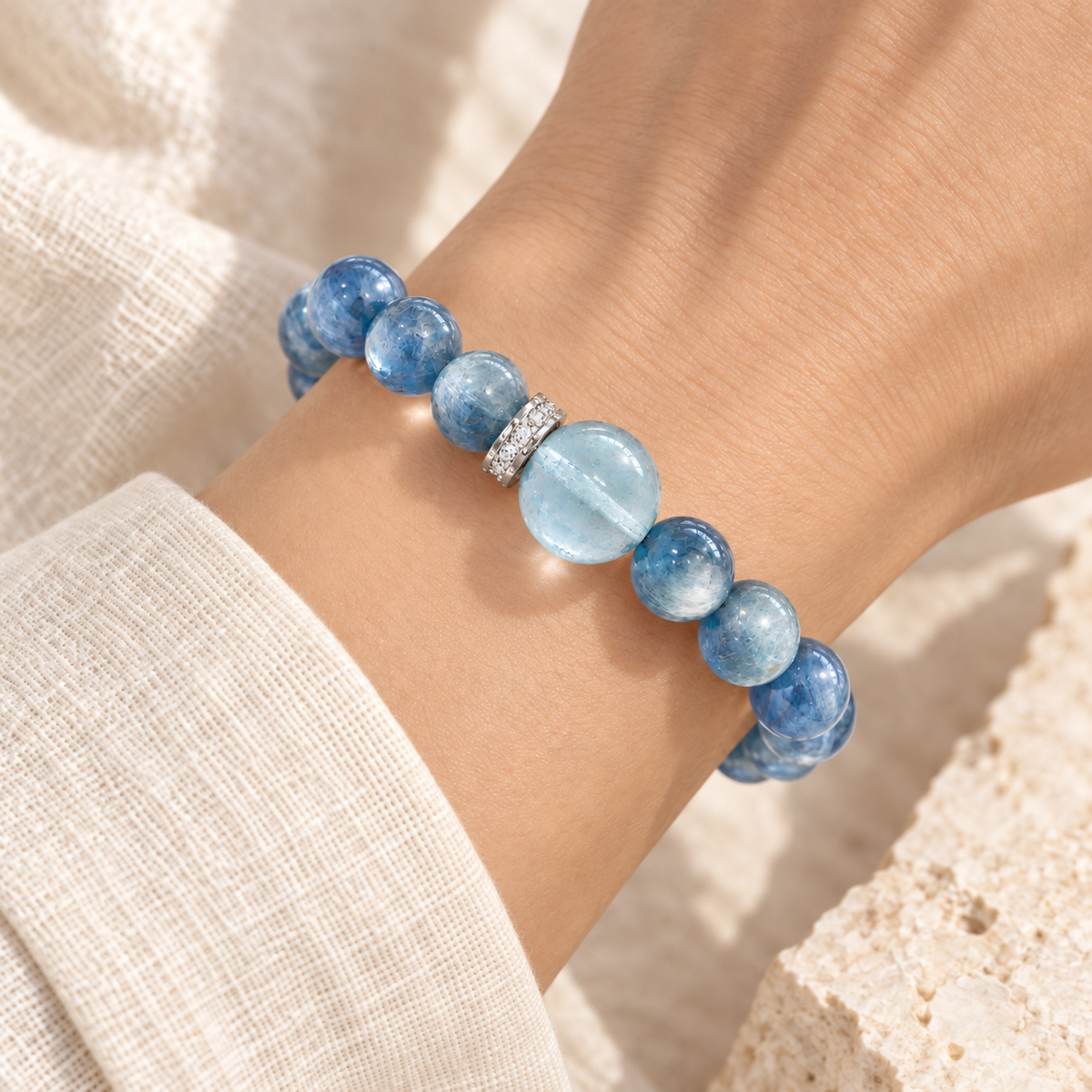Calvielle worn effect v3 | blue-orbit-bracelet