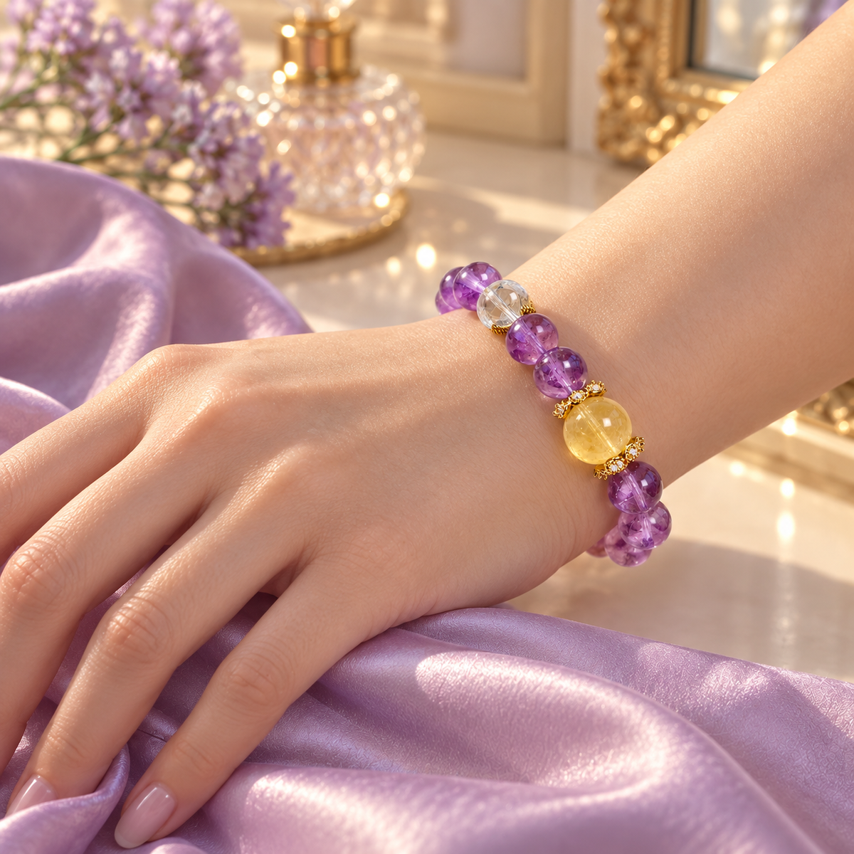 Calvielle worn effect | lavender-dusk-bracelet