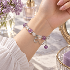 Calvielle worn effect | lilac-link-bracelet