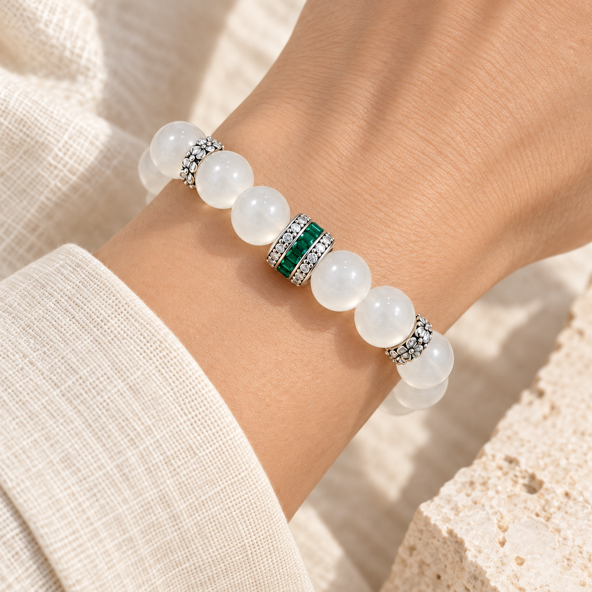 Calvielle worn effect | moonlit-bracelet