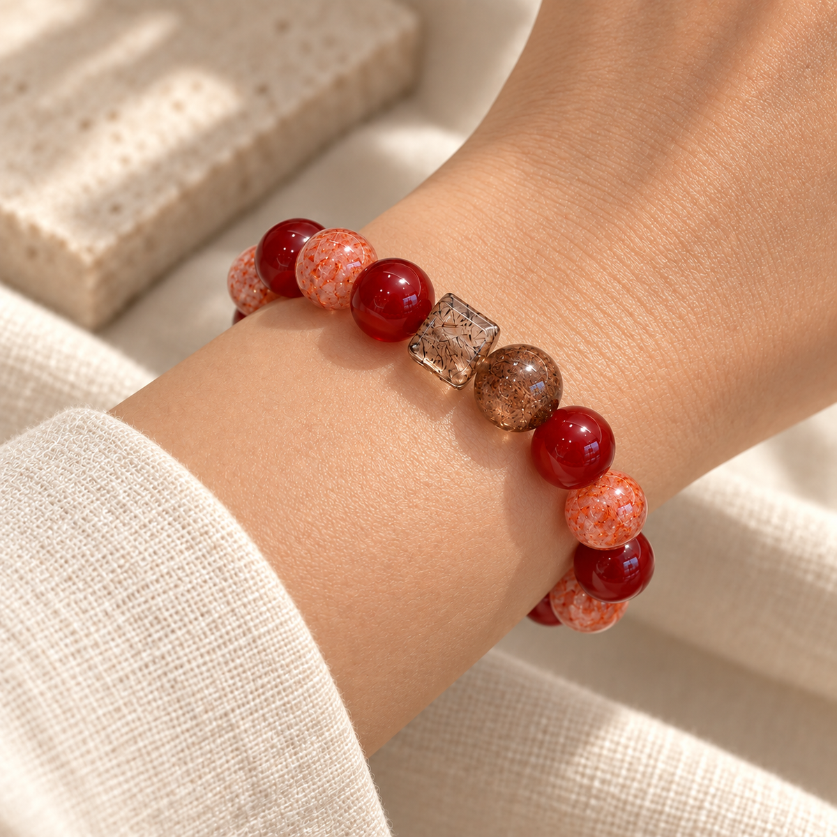 Calvielle worn effect | vermilion-bracelet