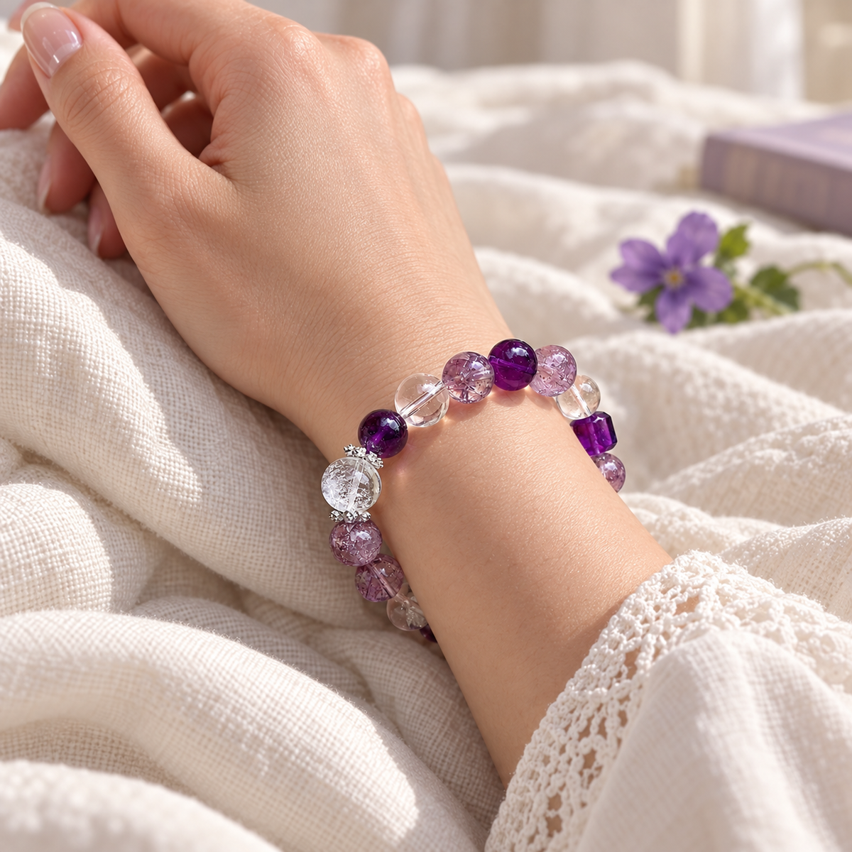 Calvielle worn effect | violet-bracelet